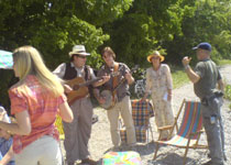 On the Utta Danella set with director Gloria Behrens (2nd from right)