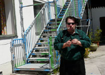 Having a quick smoke -  let's hope the teacher doesn't catch me